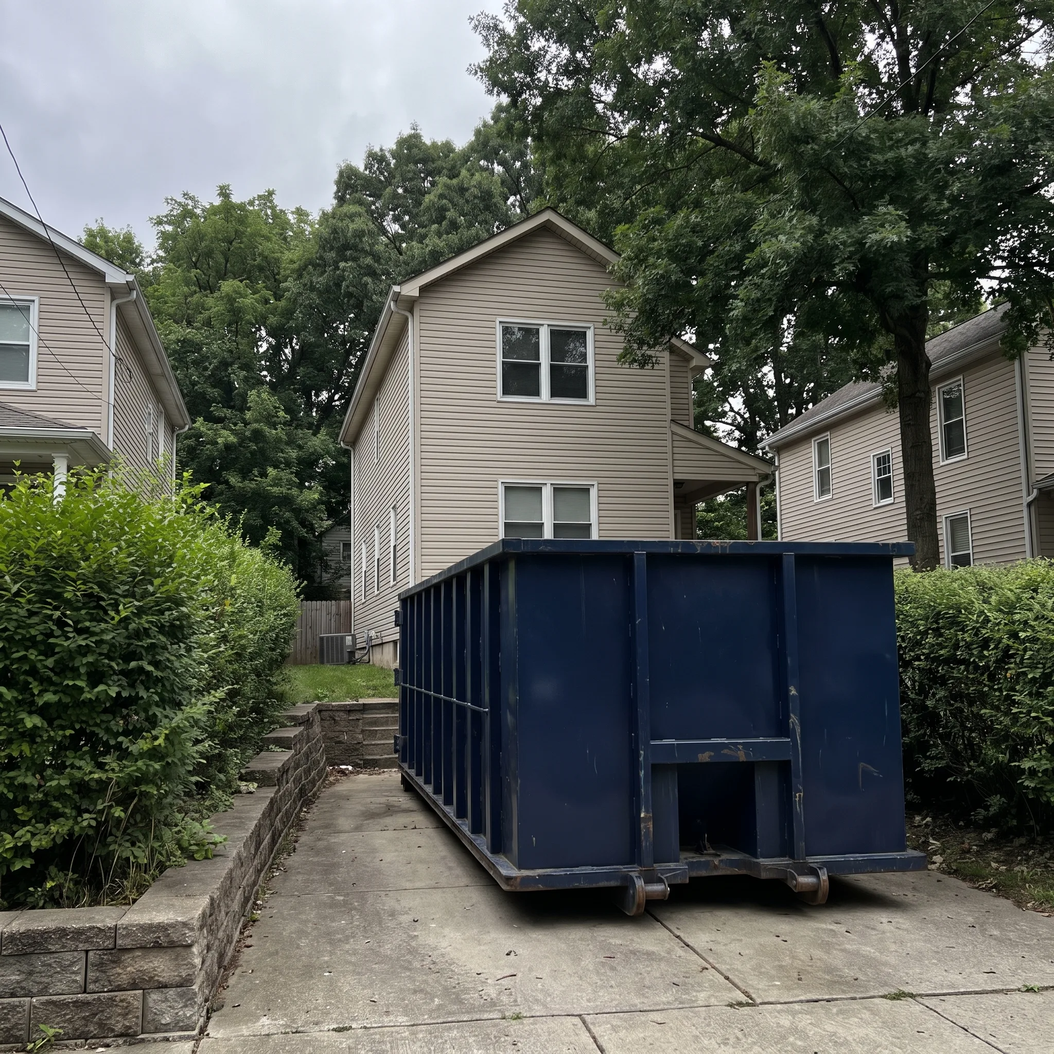 Dumpster on a Guilderland, NY job site