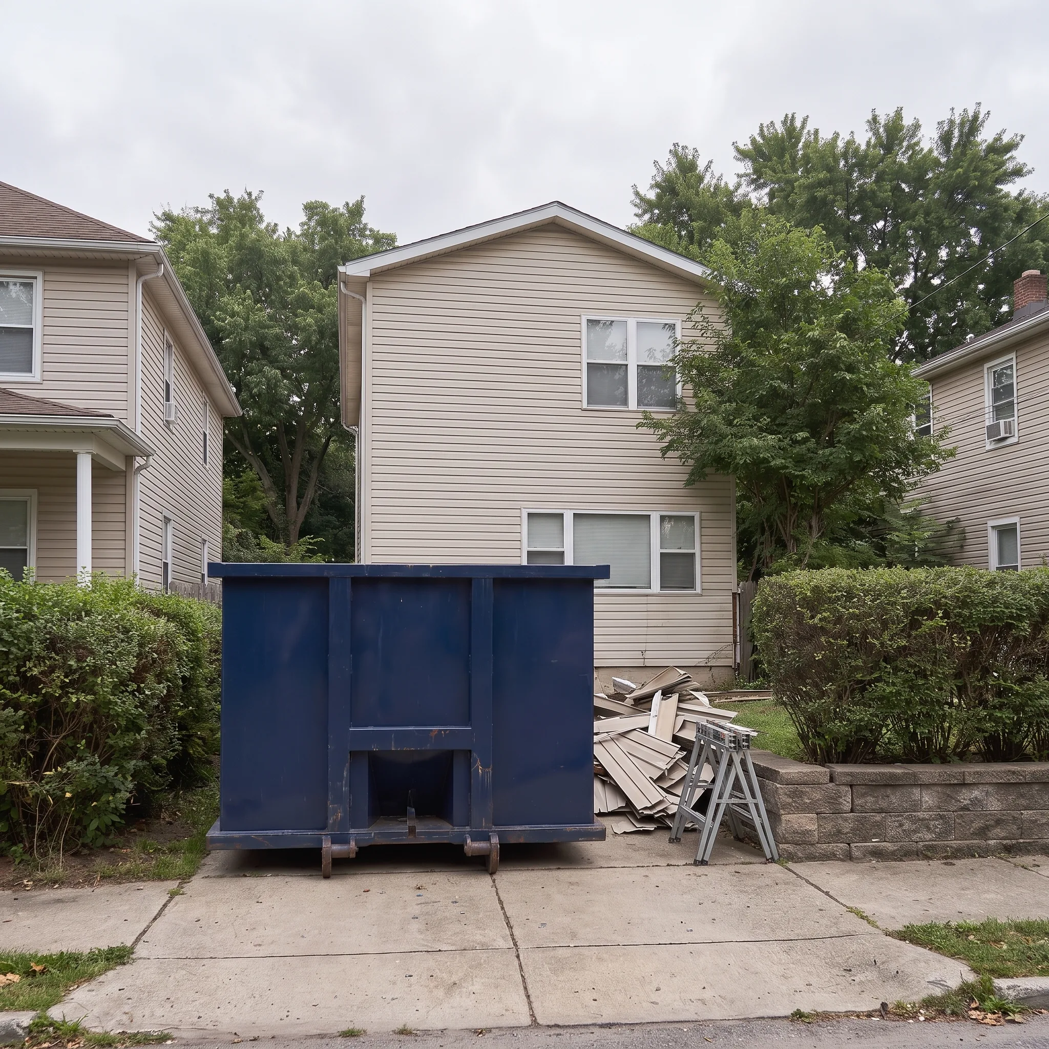 Dumpster on a Saratoga County, NY job site